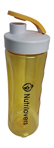 Preisvergleich Produktbild Nutrilovers Trinkflasche BPA-Frei, Shaker 600ml, gelb