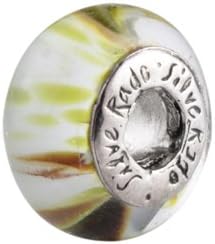 Large Silverado 'Sweet Pea' Morano Glass - Fits On Pandora Chamilia Lovelinks And Troll Bracelets