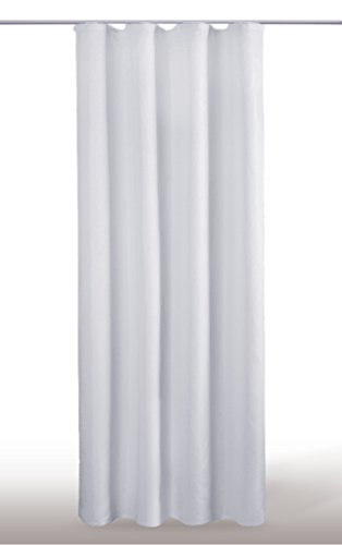 Dekoschal Gardine blickdicht Universalband Kräuselband Microsatin, Auswahl: sandgrau – schlamm 140x245cm - 7