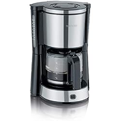 SEVERIN Cafetière, Pour Café Filtre, 10 Tasses, Verseuse Incluse, KA 4822, Inox/Noir
