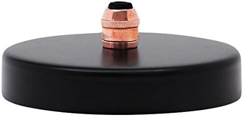 Nostalgia Lights CR.02.CPG Steel Ceiling Rose with Mount and Copper Cable Grip, Metal, Black