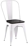 💺 MÁS ASIENTOS - Siente a sus invitados a la mesa en un silla cómoda con nuestros muebles de metal. No es necesario poner un cojín para la silla, úselas en el comedor, terraza o en el exterior.