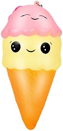 Toamen New Squee Squishy Ice Cream Slow Rising Scented Squeeze Toys, Non-toxic Jumbo Collection Squeeze Stress Reliever Toys, Kids' Soft Toddler Crafts, Key Cell Phone Pendant Strap