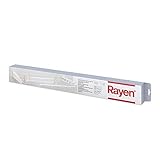 Rayen Séchoir télescopique Mural en Acier Peint, Blanc, 5 mètres, ABS, 80 x 37 cm