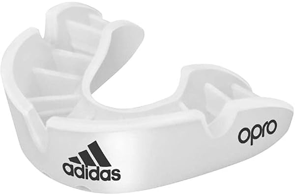 adidas Unisex – vuxen Opro Gen4 brons munskydd, vit/svart, senior