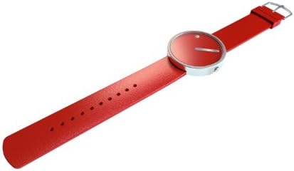 Rosendahl Timepieces Picto Unisex Quartz Watch with Red Dial Analogue Display and Red Silicone Strap 43367