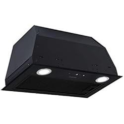 Klarstein Paolo 52 - Hotte aspirante, module ventilateur, largeur 52,5 cm, 600m³/h d'air extrait, 200 W, filtre à graisse, LED, Touch Control, acier inoxydable, recirculation possible, noir