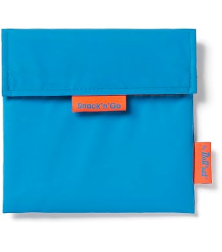 Roll'eat Snack'n'Go Patchwork Orange – Sac Réutilisable Écologique Pour Sandwich & Goûter – Sans BPA, Zéro Déchet & Pratique