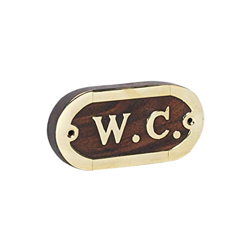 Vidal Regalos Adorno Decorativo Pared Placa WC 10x5 cm