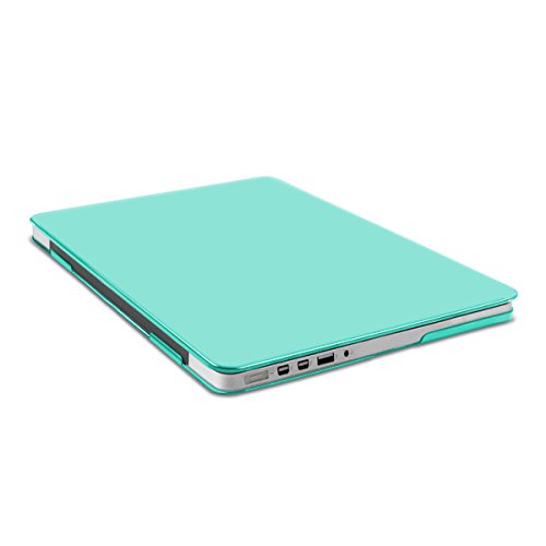 kwmobile Crystal Hülle für Apple MacBook Pro Retina 13″ (ab Ende 2012) Hard Case – dünne durchsichtige transparente Schutzhülle Cover Tasche Türkis Transparent - 9