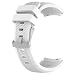 Produktbild Altsommer 22mm für HUAMI Amazfit Stratos Smart Watch 2 Silikon Atmungsaktiv Sport Band Wasserdicht mit Edelstahl Silberne Schnalle Bracelet Armband für Damen Herren 150mm-228mm (Weiß)