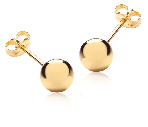 Carissima Gold Damen 6 mm Ball Ohrstecker 18k (750)Gelbgold