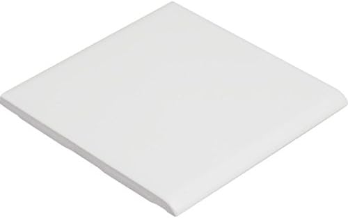 Interceramic 4-1/4 x 4-1/4" White Single Bull Nose Ceramic Tile Package of 20