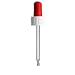 Produktbild 10 x Glas Pipette PL66mm - weiss/rot - mit Standard-Schraubverschluss - für 20ml Pipettenflaschen mit einem Schraubgewinde DIN 18 (18mm) / Pipetten / Tropfpipette / Tropfpipetten / Glaspipette / Glaspipetten / Pipettenverschluss für Pipettenflasche