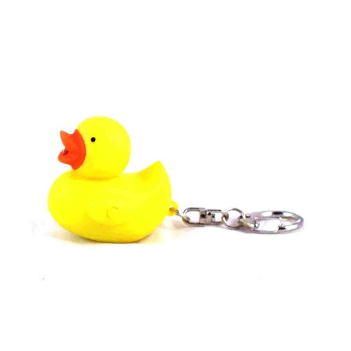 Lindo de la pato enciende llavero con efectos de sonido
