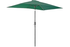 GREEN BAY Greenbay 2x3m Garden Parasol Umbrella Patio Outdoor Sun Shade Aluminium Crank Tilt Mechanism Green