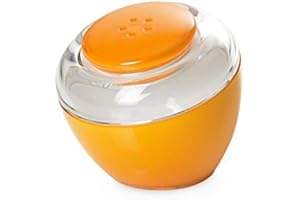 Omada Design Salière et poivrière en plastique transparent et coloré, avec bouchon à pression, pratique pour conduire le table, Ligne Movida, Jaune