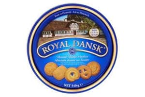 GHARANA SWAAD KA KHAZAANA Royal Dansk Danish Cookies Tin - 340g | European Goodness | Classic Butter Cookies | Classic Indulgence | Savor the Moment | Share the Tradition
