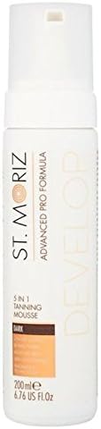 St Moriz 5 in 1 Dark Mousse Advanced Pro Formula 200ml (PACK OF 4)