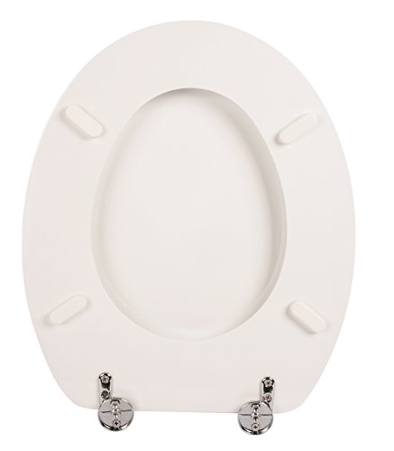 WC-Sitz Venezia weiß | Toilettensitz | WC-Brille aus Holz | Mit Active-Clean-Beschichtung | Klodeckel mit Metall-Scharnier | Toilettendeckel - 4