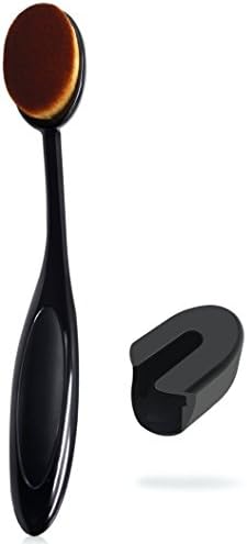 For Oval Makeup Brush,Fatetec Concealer Blending Blush Liquid Powder Cream Cosmetics Brushes, Toothbrush Curve Makeup Tools (black)