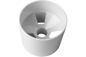 Shiwaki Golf Hole Cup, Accessoire d'entraînement pour Aides à la Pratique du Golf, ABS Blanc protège Le Drapeau de Soutien du Trou Vert, Robuste et Durable, pour la Pratique du Golf