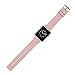 Produktbild Mamum Für Apple Watch Serie 1/2/3/4 38 / 40mm Deluxe Leder Denim Armband Litchi Korn Uhrenarmband (Rosa)