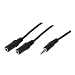 Produktbild LogiLink CA1046 Audio Kabel, 1x 3,5mm male zu 2x 3,5mm female, 0,2m