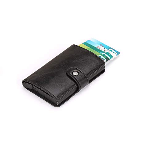 Preisvergleich Produktbild POPONUSS Praktische Anti- Entmagnetisierung Karte- und KleingeldtascheSchwarz