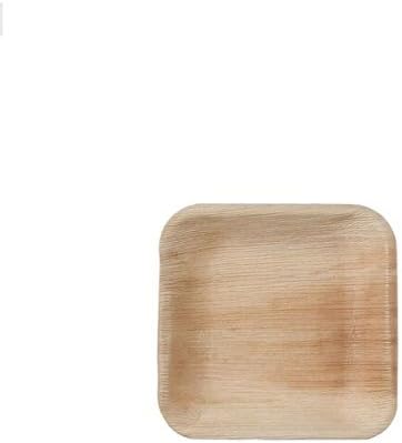 Premium Palm Leaf Plates Square 25 cm x 16 cm x 3 cm – Pack of 25