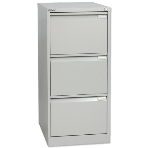 Bisley BS3E Filing Cabinet Flush-front 3-Drawer W470xD622xH1016mm Goose Grey Ref BS3E-73