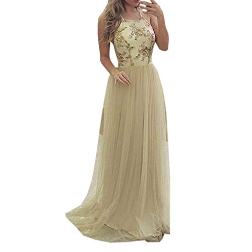 Preisvergleich Produktbild Damen Partykleid, Sumeiwilly Reizvolles Neckholder Abendkleid Strandkleider Frauen Sommer Casual Sommerkleid Damen Kurz Strand Schulterfrei Elegant Kleider Ärmellos Maxikleid