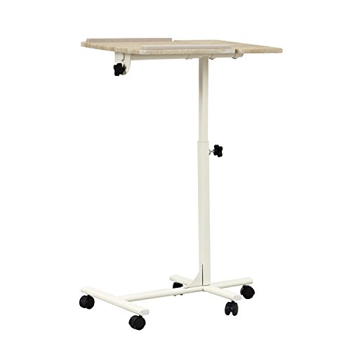 Einstellbare Laptop Tisch Sofa Nachttisch Coavas Overbed Tabelle 5 Einstellbare H?he Platz sparen bewegliches robustes Notebook Computer Stand Schreibtisch (Buche) - 9