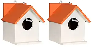 Bird House Bird Nest for Sparrow and Other Garden Birds Pack of 2