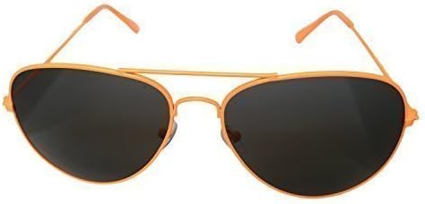 Mens Womens Unisex Adult Children Aviator Wayfarer Sport Stylish Sunglasses (Adults Neon Orange Aviators SG029)