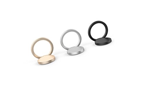 dailyTT | 360Â° drehbare Handy Ring Halterung + klappbarer StÃ¤nder | Handy Finger Halterung, Smartphone Ring Halterung, Handy Ringhalter, Handy Fingerhalter | fÃ¼r alle Smartphone, Tablet, eReader, Kindle, etc. (Space Grey)