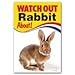 Produktbild Kaninchen Liebhaber Geschenk – Watch Out – Warnschild 22,9 x 15,2 cm