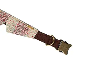 Handloom Cotton Premium Dog Collar (XL, Brown)