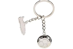 RKG Football Soccer Boot Ball Metal Keyring Key Fob