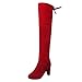 Produktbild TianWlio High Heels Schuhe Frauen Damen Overknee Stiefel Herbst Winter Stiefel Stretch Faux Slim High Stiefel