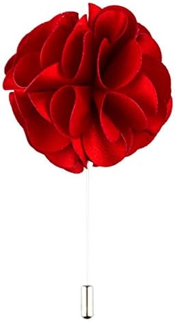 Polyester Silk Flower Handmade Lapel Pin Boutonniere For Wedding Suit