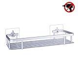 【Einfach montieren】Die Installation des Duschregals ist Schnelles, einfaches und sicheres. Benutzbar schon nach 24 Stunden. [Bitte stellen Sie sicher, dass es keine Lücke unter Aufkleber während der Installation gib