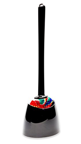 WcWunder antibakterielle WC-Reinigungs-"Bürste" ohne Borsten, schwarz/rainbow Soft - Edition mit extra flexiblem Silikon - Reinigungspad