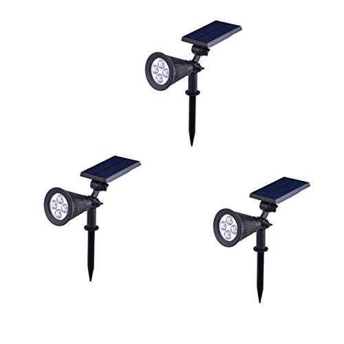 Preisvergleich Produktbild XLOO Verbesserte Solarleuchten, Solarleuchten im Freien, 3 Pakete, Landschaftsscheinwerfer, Farbiger, wetterfester, drahtloser LED-Ultraheller Scheinwerfer mit Bewegungssensor, Hof, Rasen