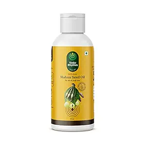 Vedic Rhythm Mahua Seed Oil 100ML | Natural and cold-pressed | Pain Relief | Ayurvedic Medicine Oil for Arthritis, Bones, Joints & Muscle pain | Hair Growth | Acne and pimples-free | Glowing skin | Butter Tree Oil|