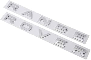 NIRBO Emblema de la Cubierta del capó del capó del Coche de la Letra 3D, Letras Autoadhesivas del Coche Cabeza Delantera cromada, para Land Rover Range Rover Velar Sport Discovery 2 3 4 Defender