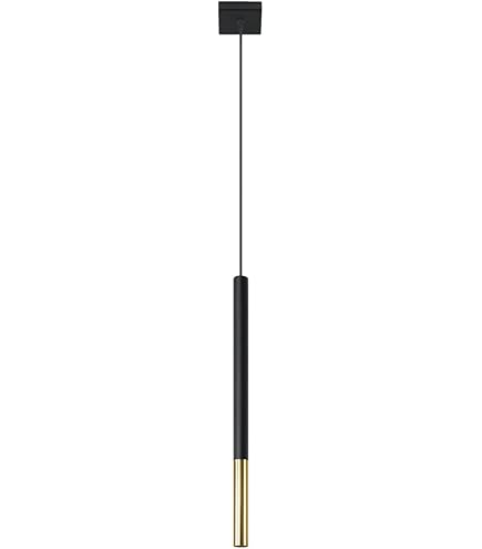 Café Keuken Verlichting Ouglres GU10 Hanglamp - Zwart/goud Industrieel Design, Hout, Hoogte Verstelbaar Zwart Gouden Lamp