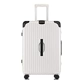 DDPP Trolley Box-Aluminum Rahmen PC-Koffer 20 Zoll Box Password Box Universal Rad,White