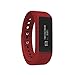 Produktbild YC Smart Armband Schrittzähler Anruf Erinnerung Informationen Push-Schlaf-Monitor Touch Bluetooth Großbild-Display IP68 Wasserdicht Android IOS,Red-46*18.7*7.9mm