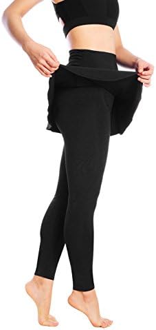 Skirted Leggings - Women's Running Skirts Casual Gym Tennis Skort with Leggings